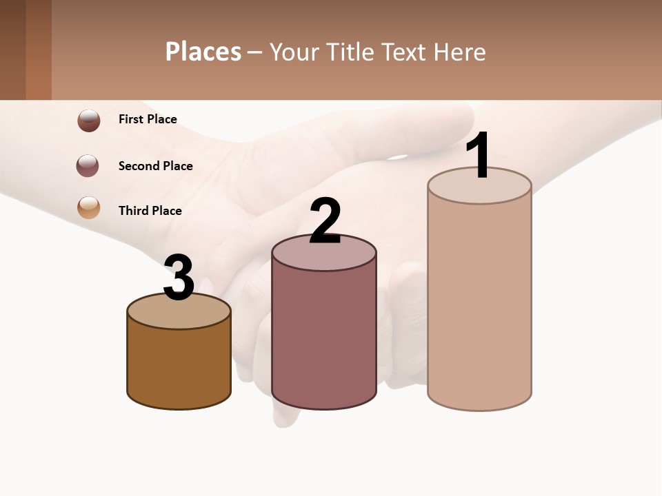 A Couple Of Hands Holding Each Other Over A White Background PowerPoint Template