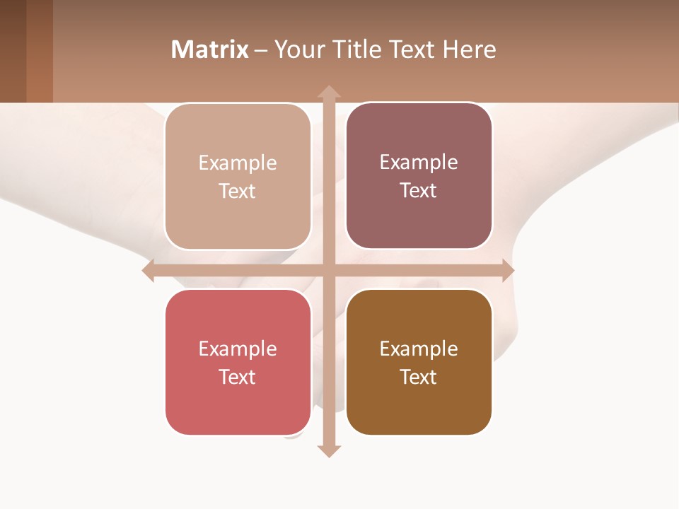 A Couple Of Hands Holding Each Other Over A White Background PowerPoint Template