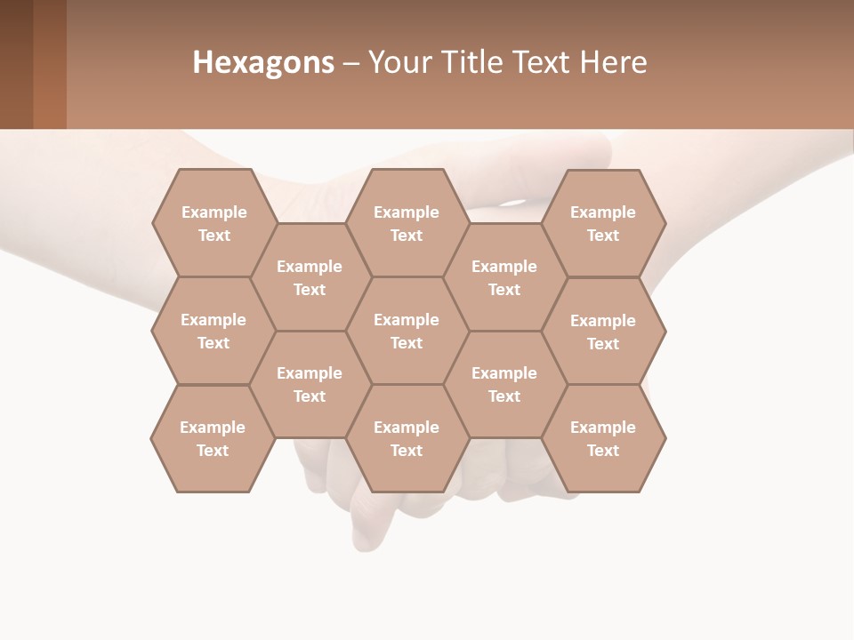 A Couple Of Hands Holding Each Other Over A White Background PowerPoint Template