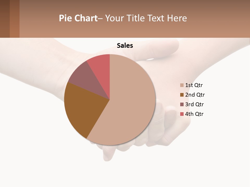 A Couple Of Hands Holding Each Other Over A White Background PowerPoint Template