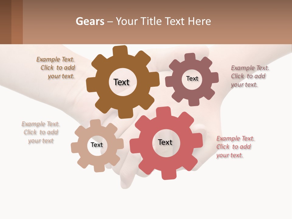 A Couple Of Hands Holding Each Other Over A White Background PowerPoint Template