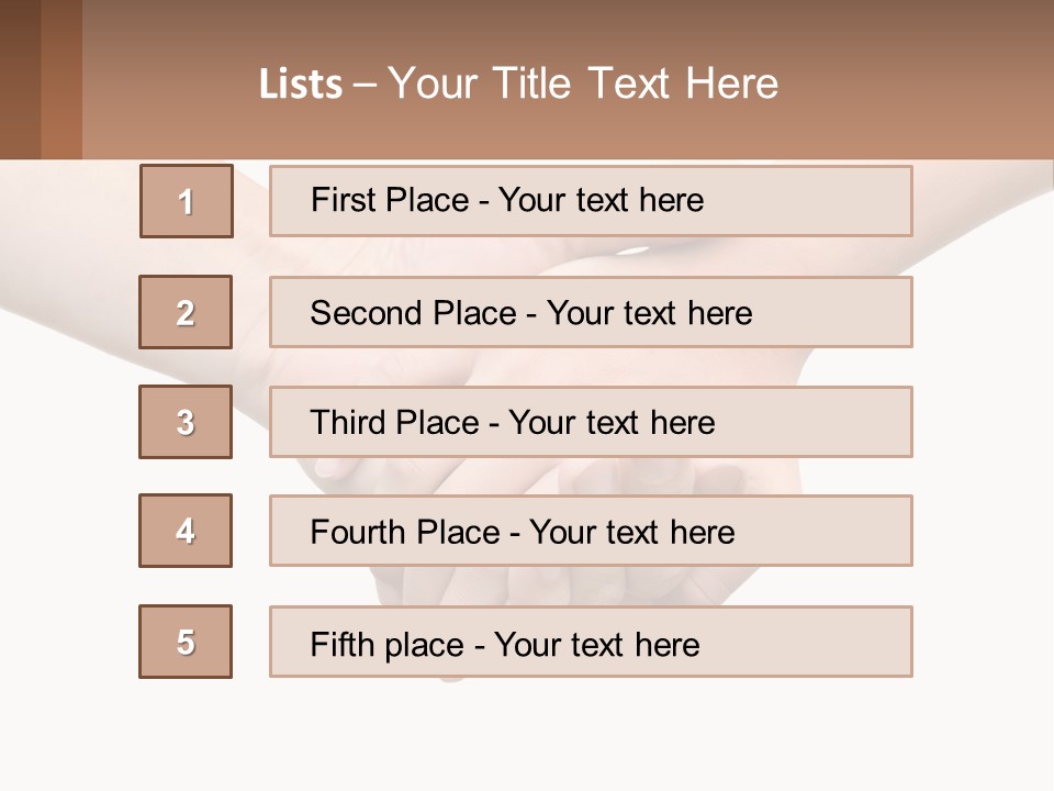 A Couple Of Hands Holding Each Other Over A White Background PowerPoint Template