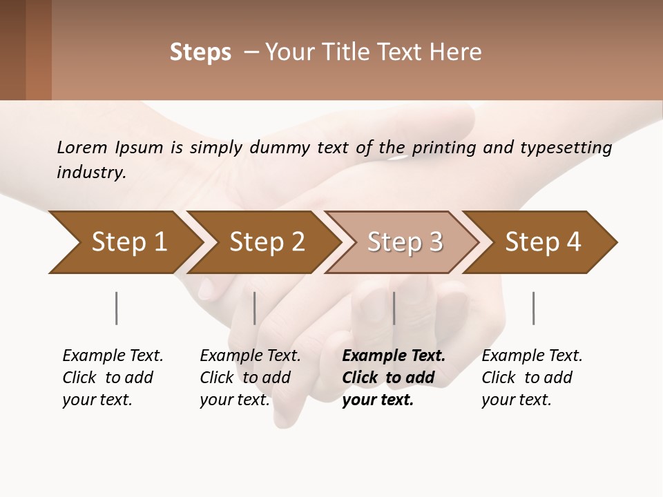 A Couple Of Hands Holding Each Other Over A White Background PowerPoint Template