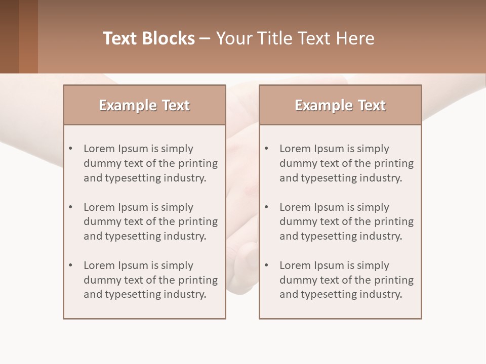 A Couple Of Hands Holding Each Other Over A White Background PowerPoint Template