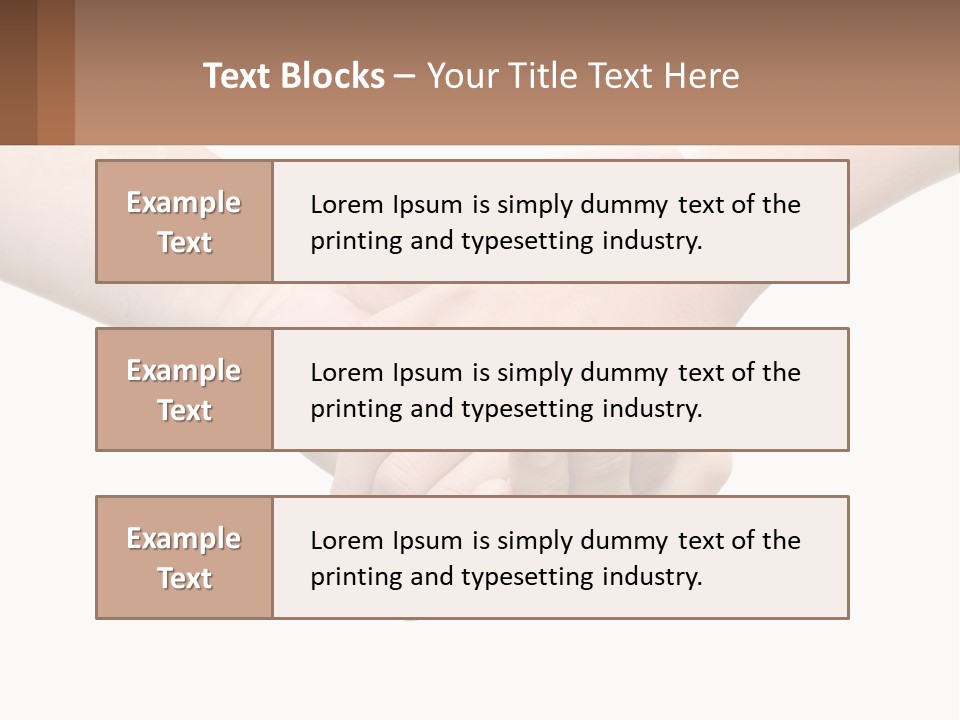 A Couple Of Hands Holding Each Other Over A White Background PowerPoint Template