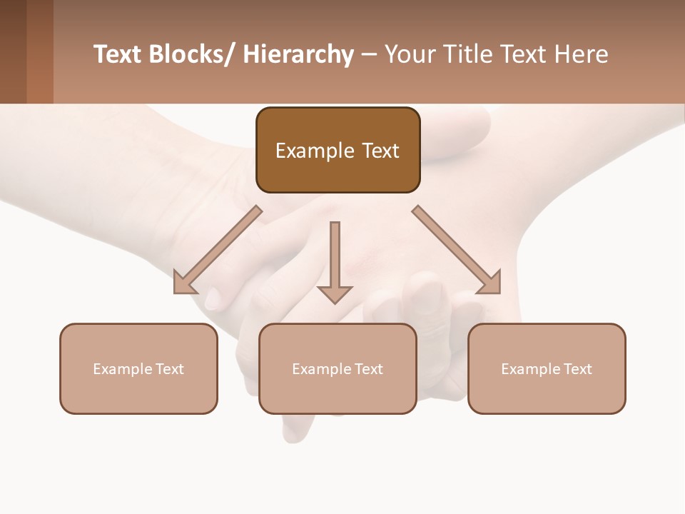 A Couple Of Hands Holding Each Other Over A White Background PowerPoint Template