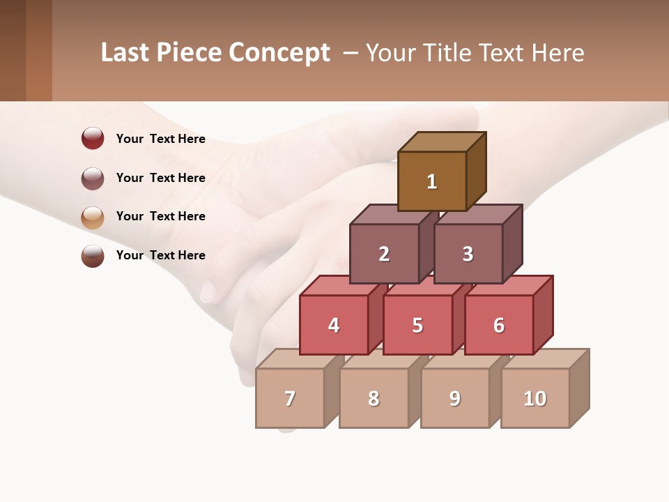 A Couple Of Hands Holding Each Other Over A White Background PowerPoint Template