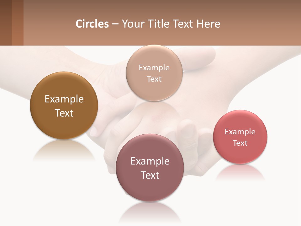 A Couple Of Hands Holding Each Other Over A White Background PowerPoint Template