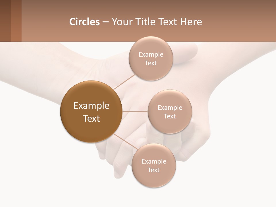 A Couple Of Hands Holding Each Other Over A White Background PowerPoint Template