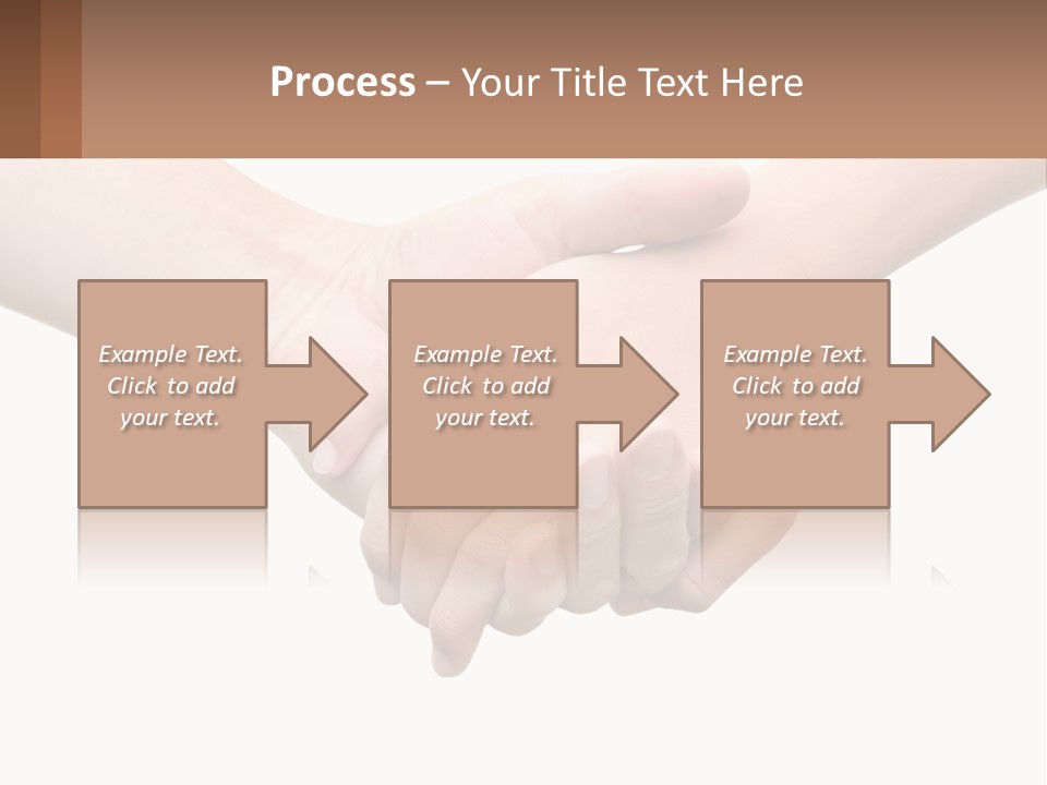 A Couple Of Hands Holding Each Other Over A White Background PowerPoint Template