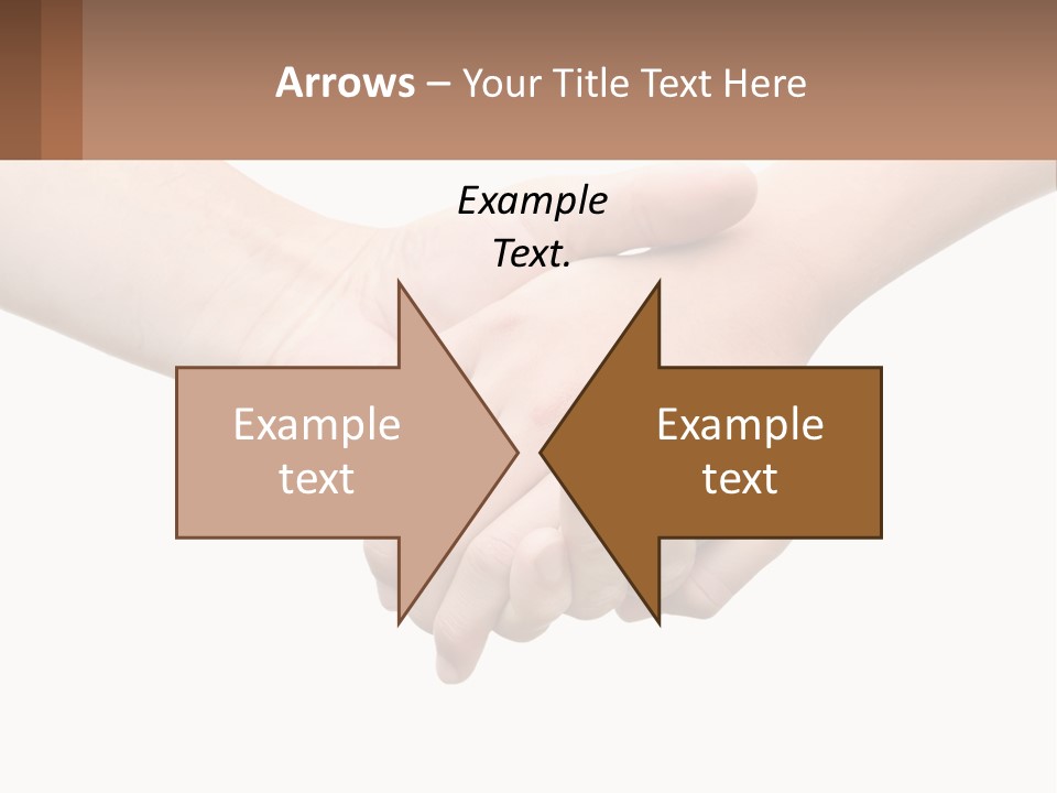 A Couple Of Hands Holding Each Other Over A White Background PowerPoint Template