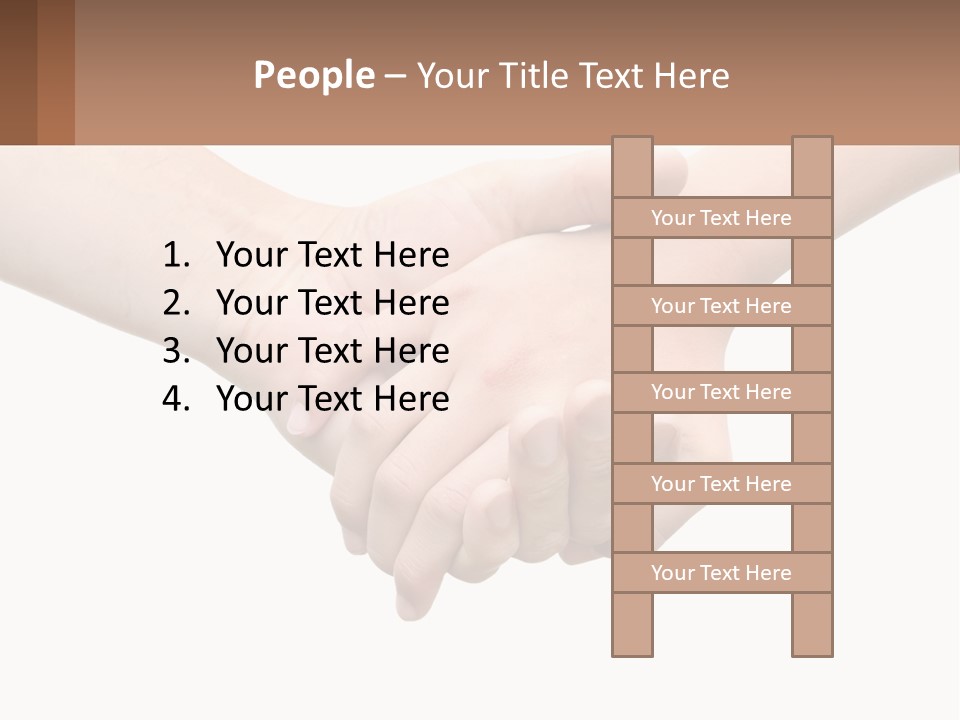 A Couple Of Hands Holding Each Other Over A White Background PowerPoint Template