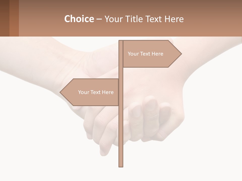 A Couple Of Hands Holding Each Other Over A White Background PowerPoint Template