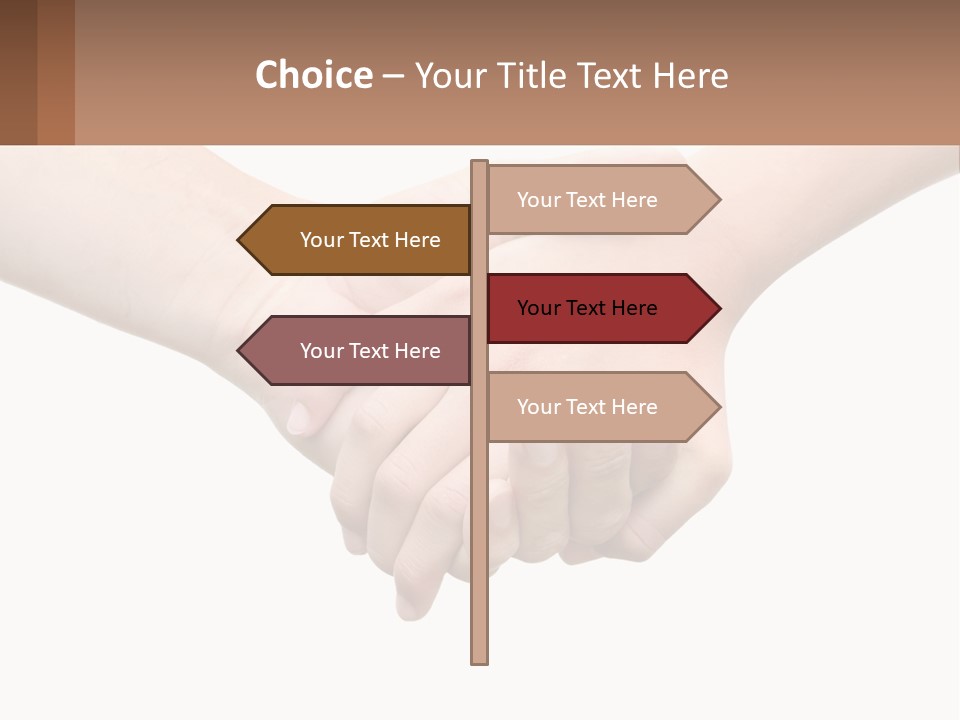A Couple Of Hands Holding Each Other Over A White Background PowerPoint Template