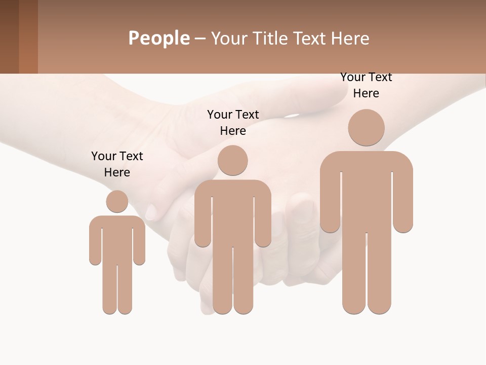 A Couple Of Hands Holding Each Other Over A White Background PowerPoint Template