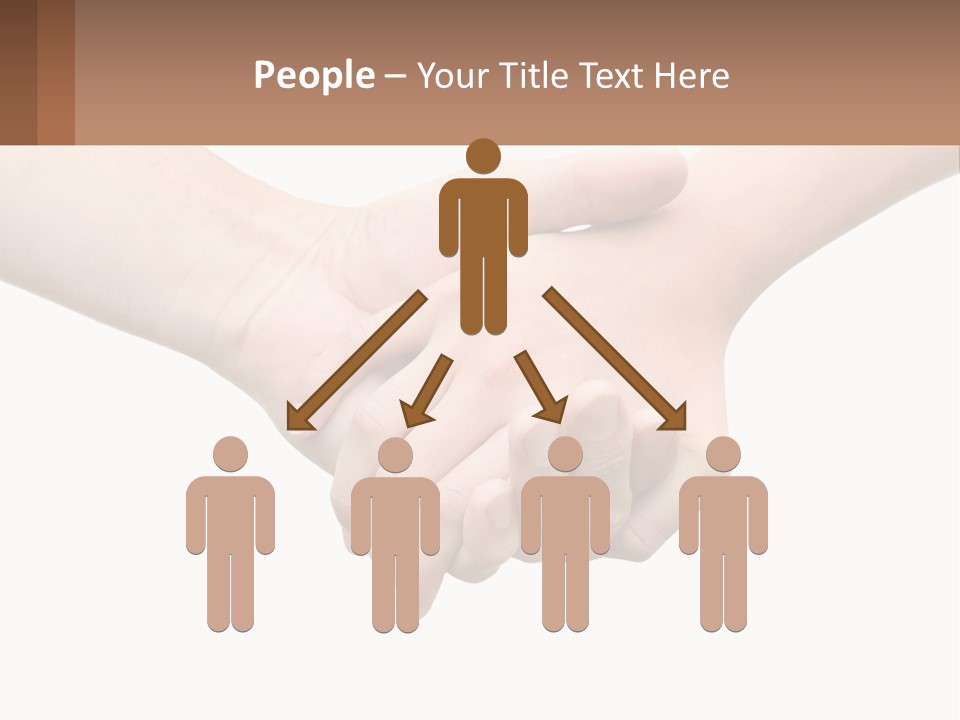 A Couple Of Hands Holding Each Other Over A White Background PowerPoint Template