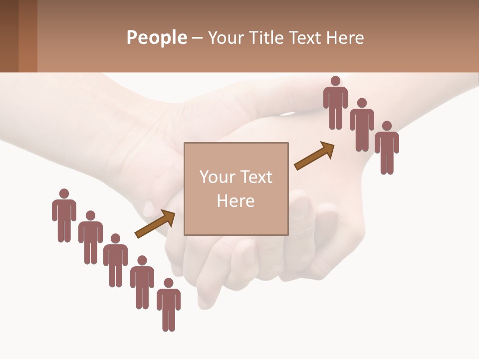 A Couple Of Hands Holding Each Other Over A White Background PowerPoint Template