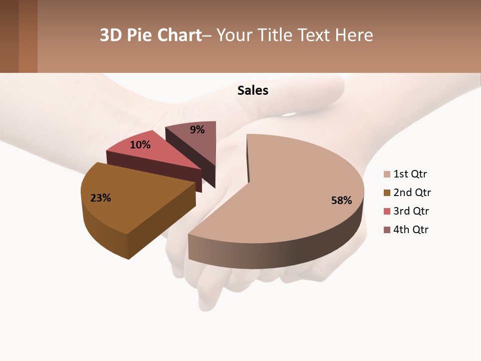 A Couple Of Hands Holding Each Other Over A White Background PowerPoint Template