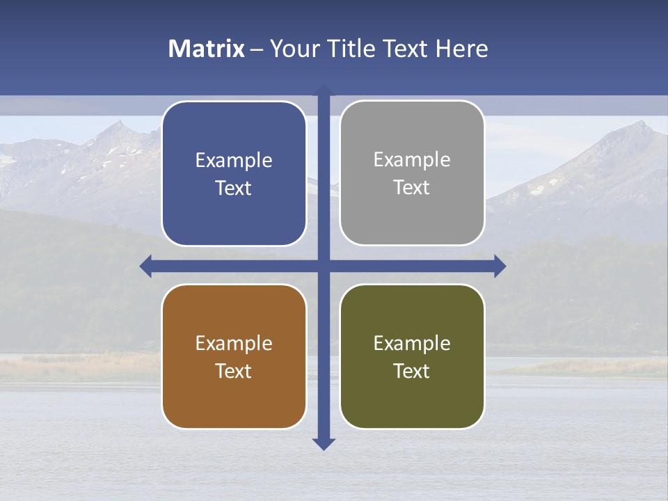 A Lake With Mountains In The Background And A Blue Sky PowerPoint Template