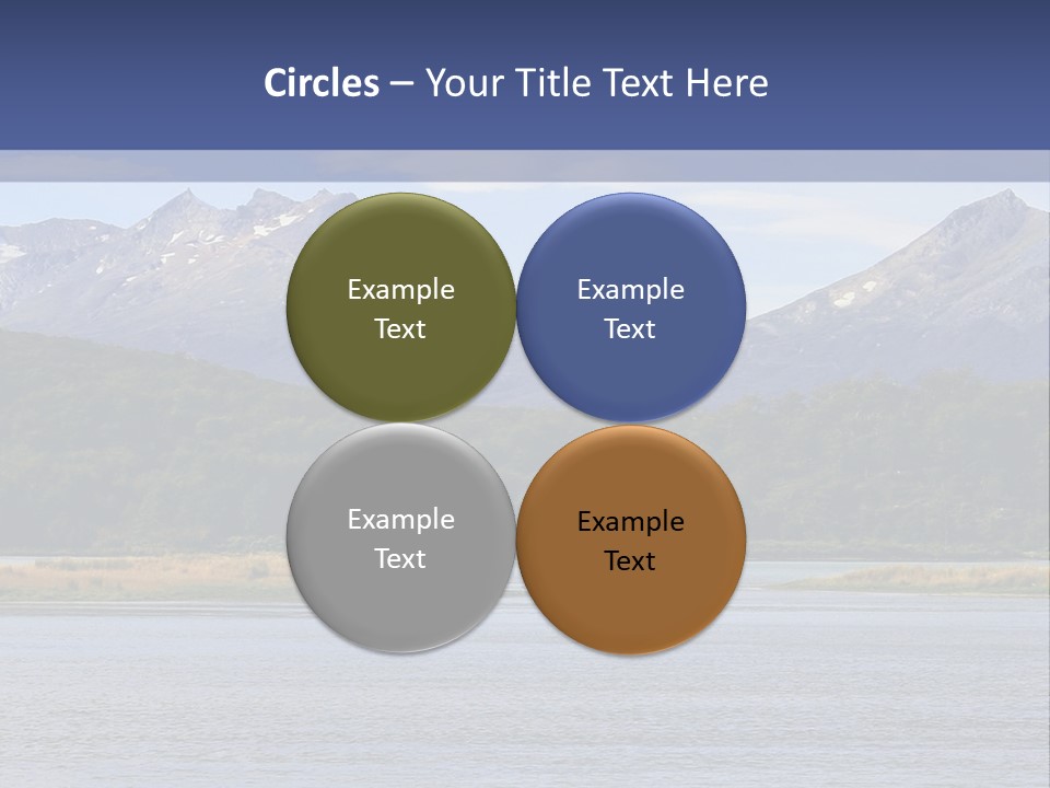 A Lake With Mountains In The Background And A Blue Sky PowerPoint Template