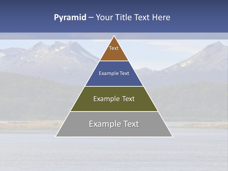 A Lake With Mountains In The Background And A Blue Sky PowerPoint Template