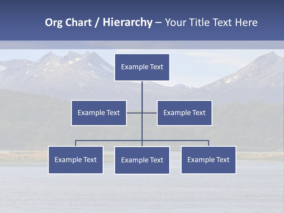A Lake With Mountains In The Background And A Blue Sky PowerPoint Template