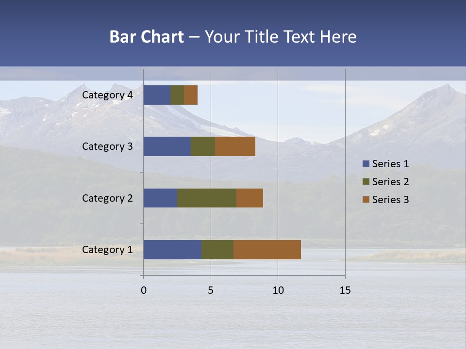A Lake With Mountains In The Background And A Blue Sky PowerPoint Template
