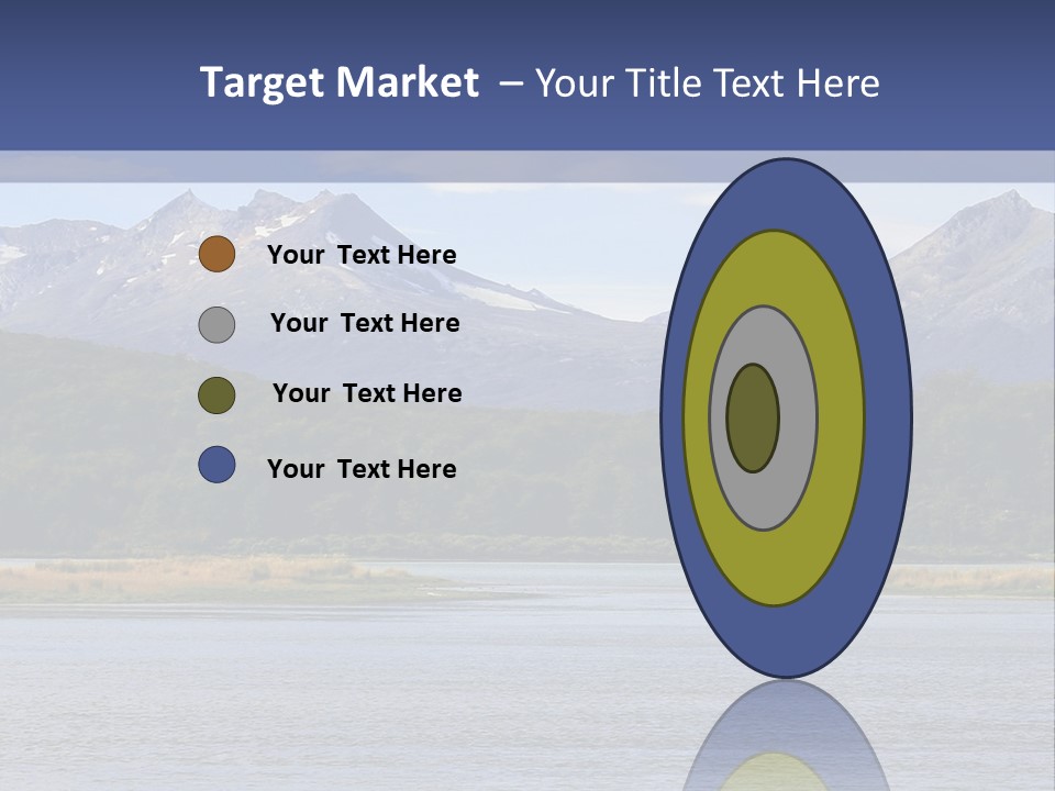 A Lake With Mountains In The Background And A Blue Sky PowerPoint Template