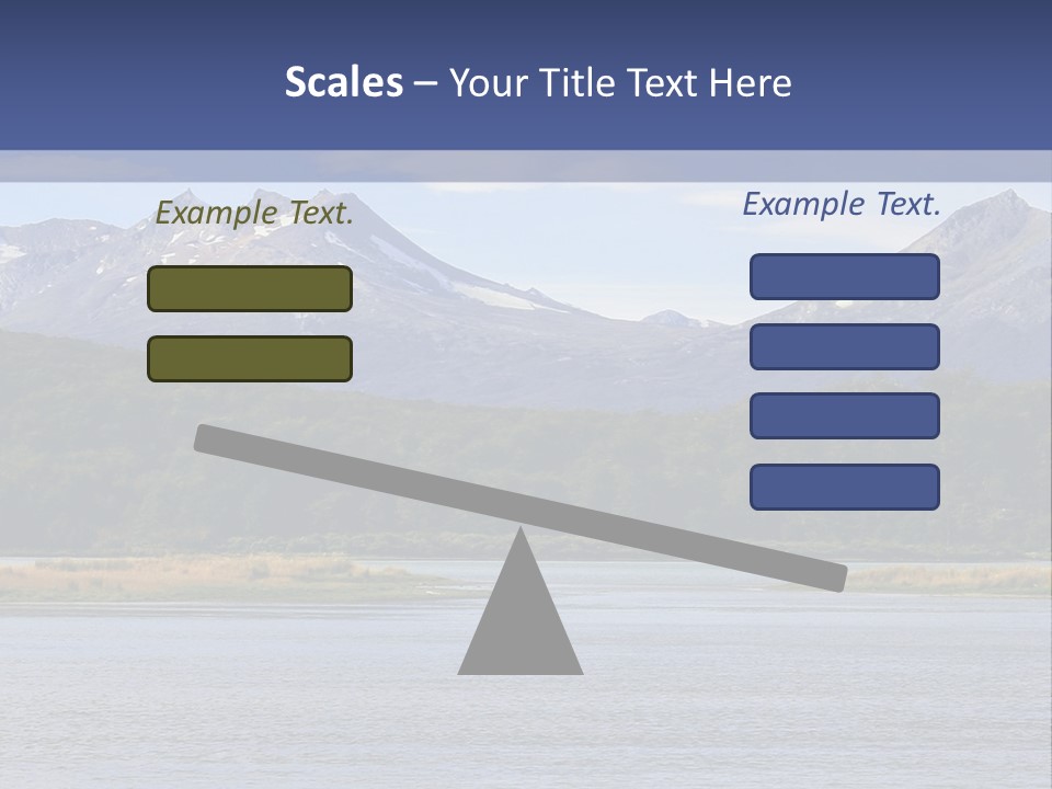 A Lake With Mountains In The Background And A Blue Sky PowerPoint Template