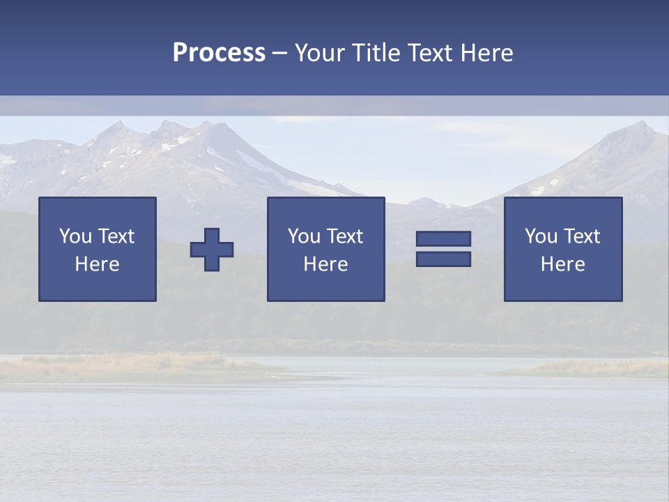 A Lake With Mountains In The Background And A Blue Sky PowerPoint Template