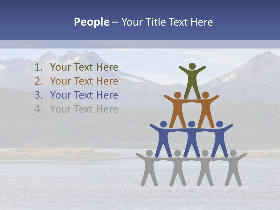 A Lake With Mountains In The Background And A Blue Sky PowerPoint Template