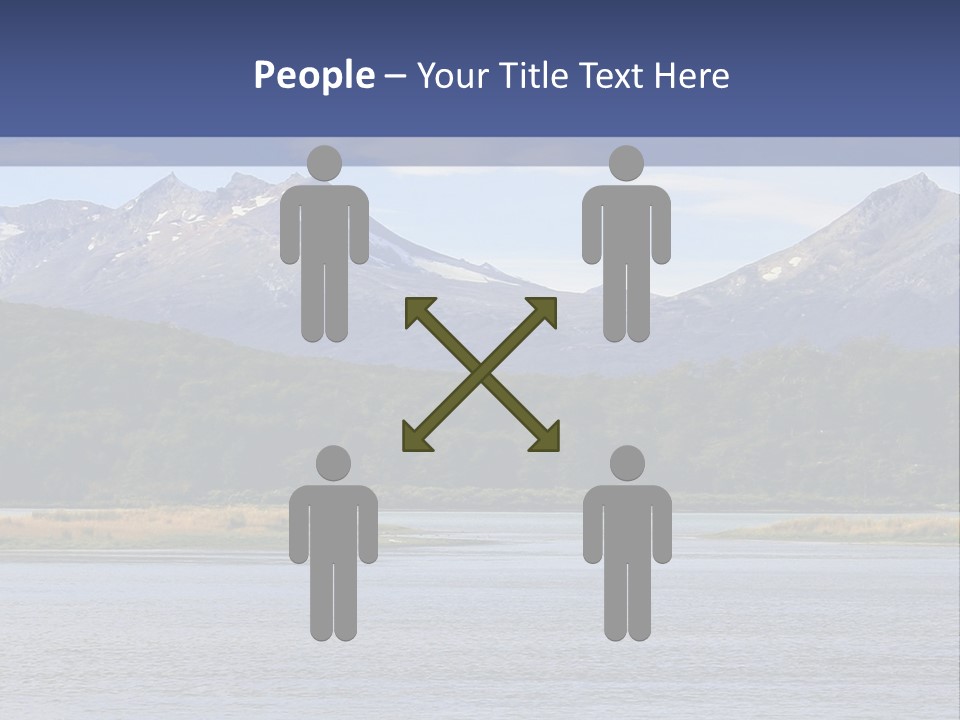 A Lake With Mountains In The Background And A Blue Sky PowerPoint Template