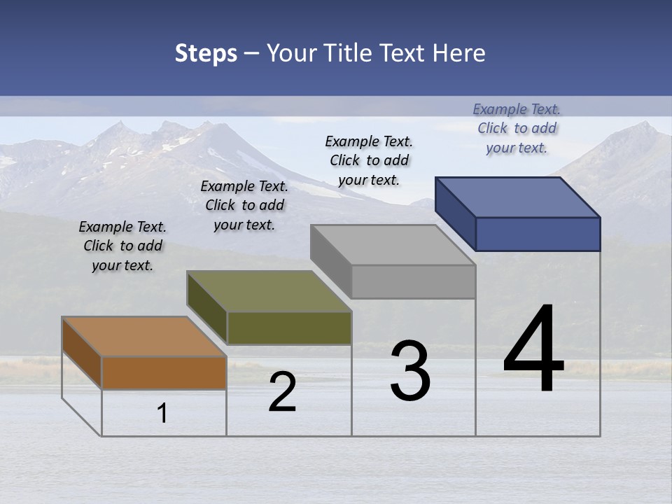 A Lake With Mountains In The Background And A Blue Sky PowerPoint Template