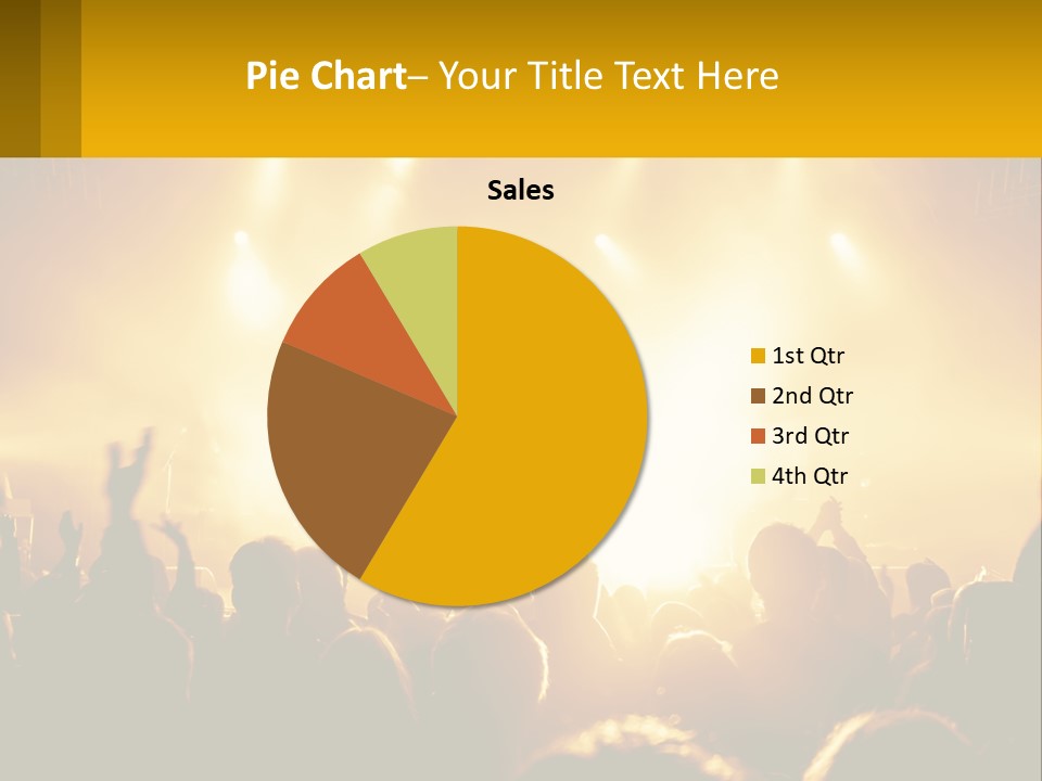 A Crowd Of People At A Concert With Their Hands In The Air PowerPoint Template