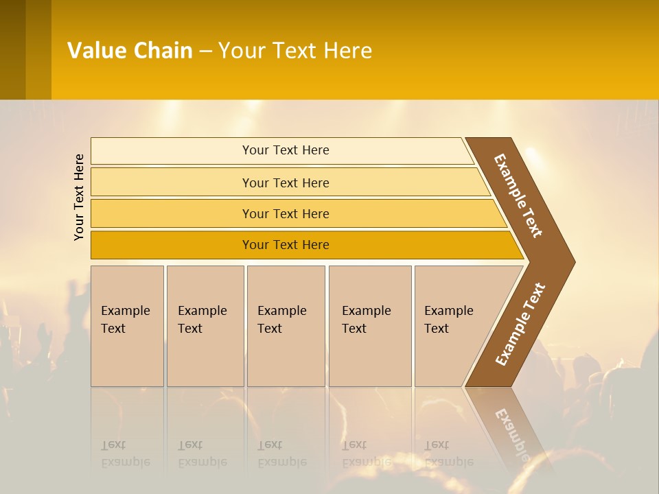 A Crowd Of People At A Concert With Their Hands In The Air PowerPoint Template