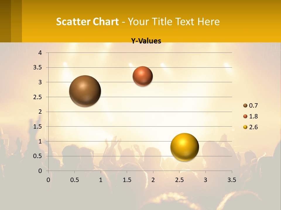A Crowd Of People At A Concert With Their Hands In The Air PowerPoint Template