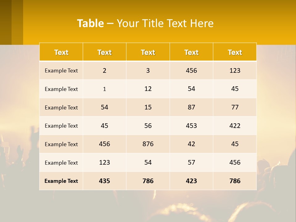 A Crowd Of People At A Concert With Their Hands In The Air PowerPoint Template