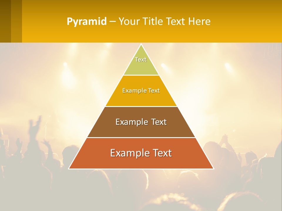 A Crowd Of People At A Concert With Their Hands In The Air PowerPoint Template