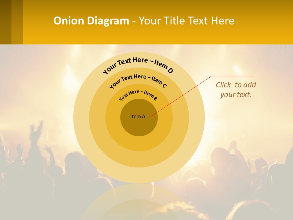 A Crowd Of People At A Concert With Their Hands In The Air PowerPoint Template