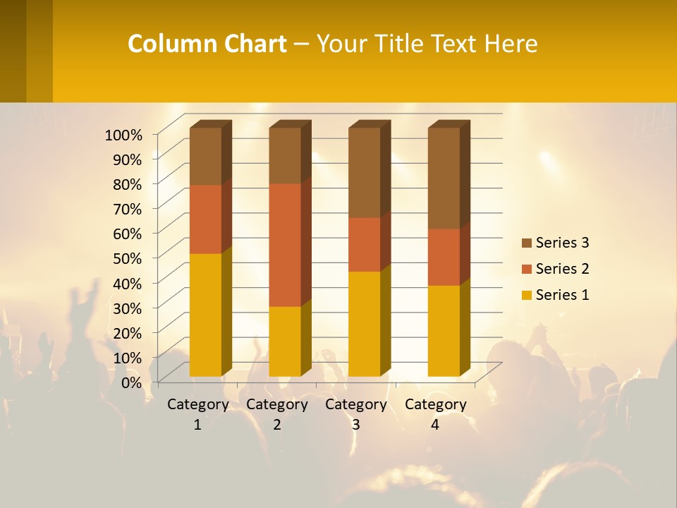 A Crowd Of People At A Concert With Their Hands In The Air PowerPoint Template