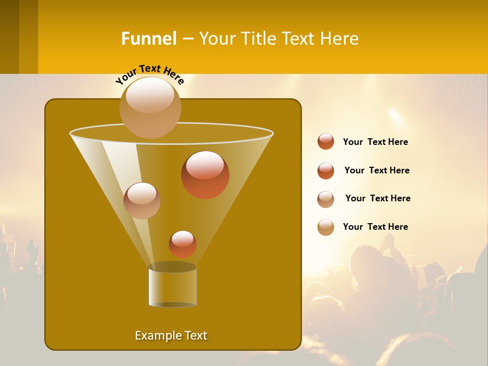 A Crowd Of People At A Concert With Their Hands In The Air PowerPoint Template
