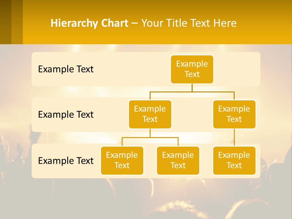 A Crowd Of People At A Concert With Their Hands In The Air PowerPoint Template