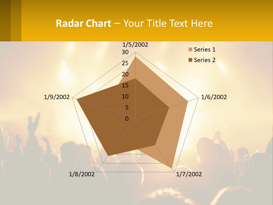 A Crowd Of People At A Concert With Their Hands In The Air PowerPoint Template
