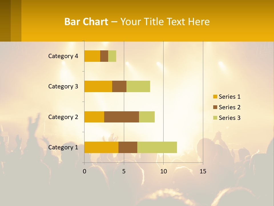 A Crowd Of People At A Concert With Their Hands In The Air PowerPoint Template