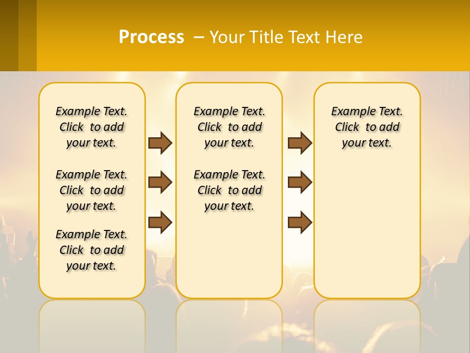 A Crowd Of People At A Concert With Their Hands In The Air PowerPoint Template