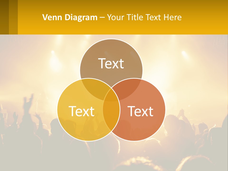 A Crowd Of People At A Concert With Their Hands In The Air PowerPoint Template