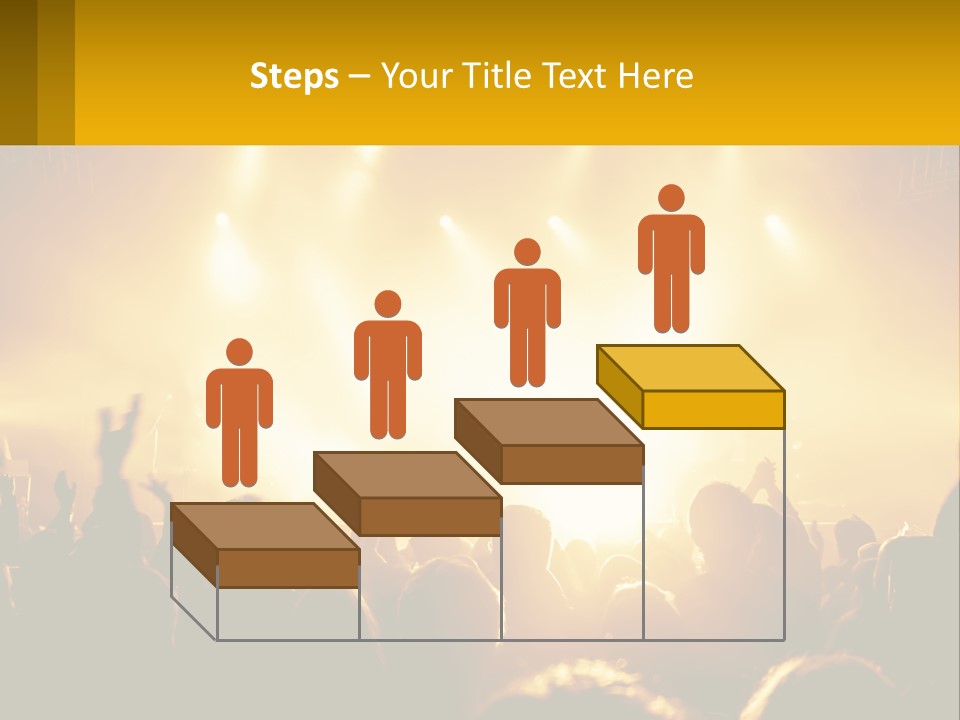 A Crowd Of People At A Concert With Their Hands In The Air PowerPoint Template