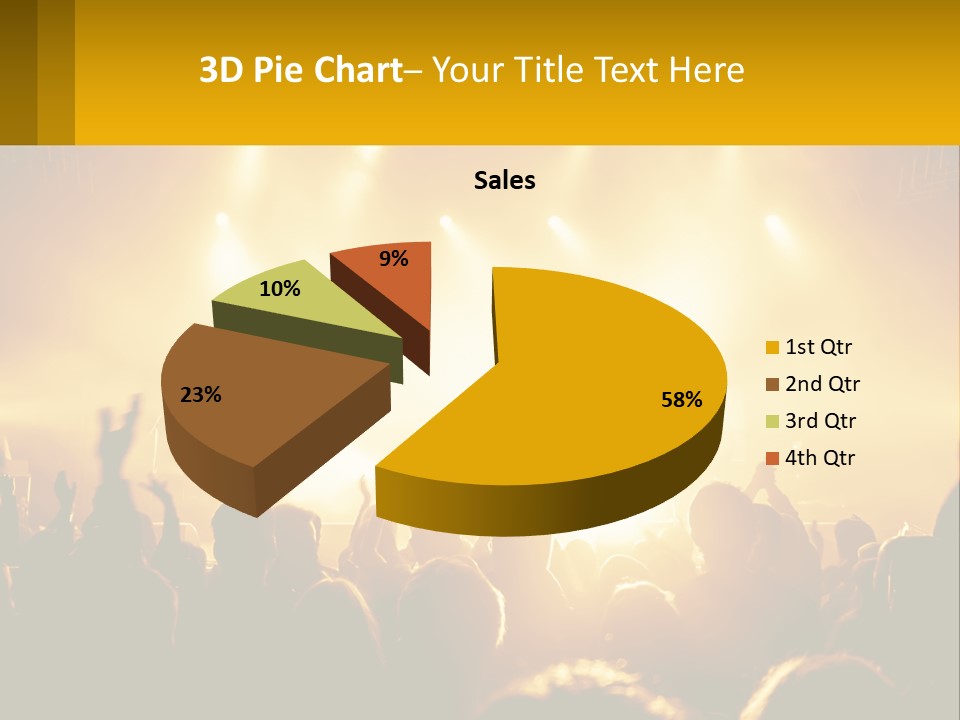 A Crowd Of People At A Concert With Their Hands In The Air PowerPoint Template