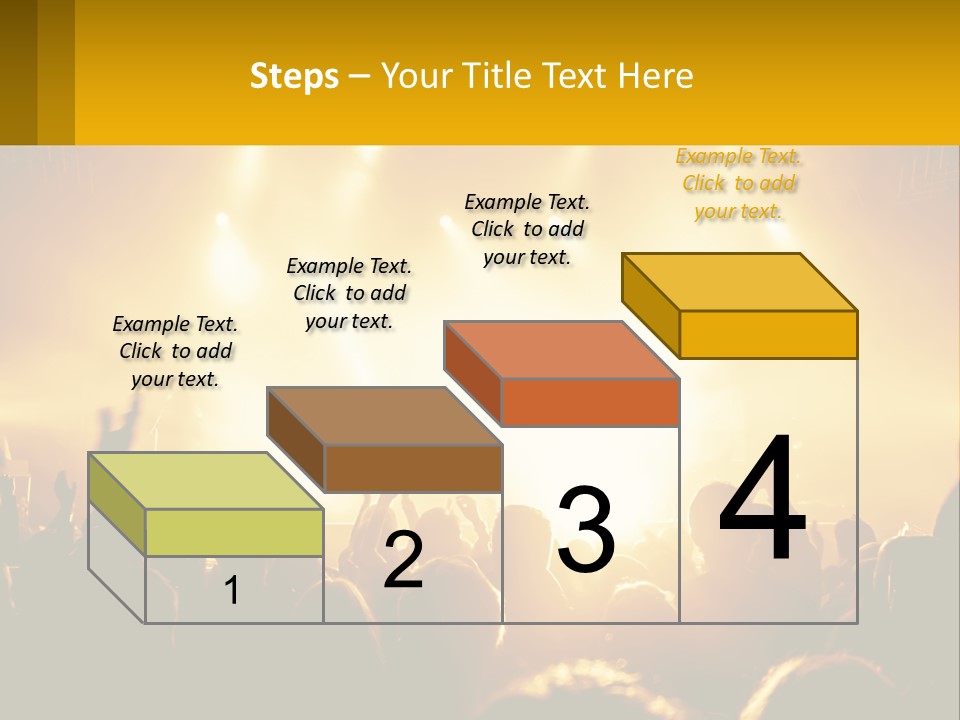A Crowd Of People At A Concert With Their Hands In The Air PowerPoint Template