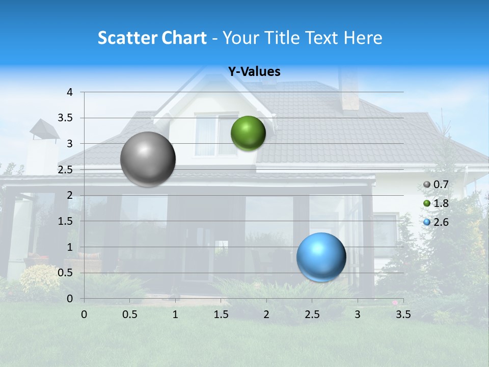 A House With A Blue Sign In Front Of It PowerPoint Template